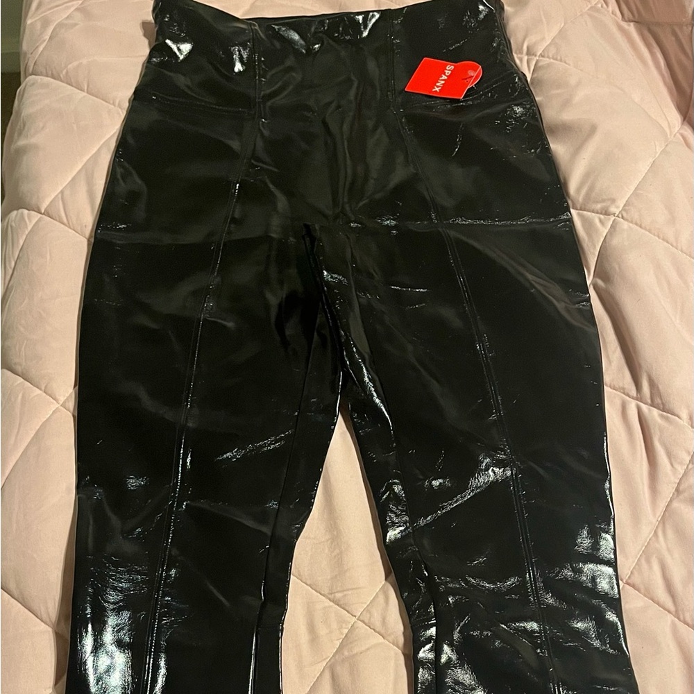 SPANXshape Faux Leather Patent Leggings